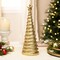 Northlight Metallic Swirling Spirals Tabletop Tree with Star Christmas Decoration - 13.5" - Gold